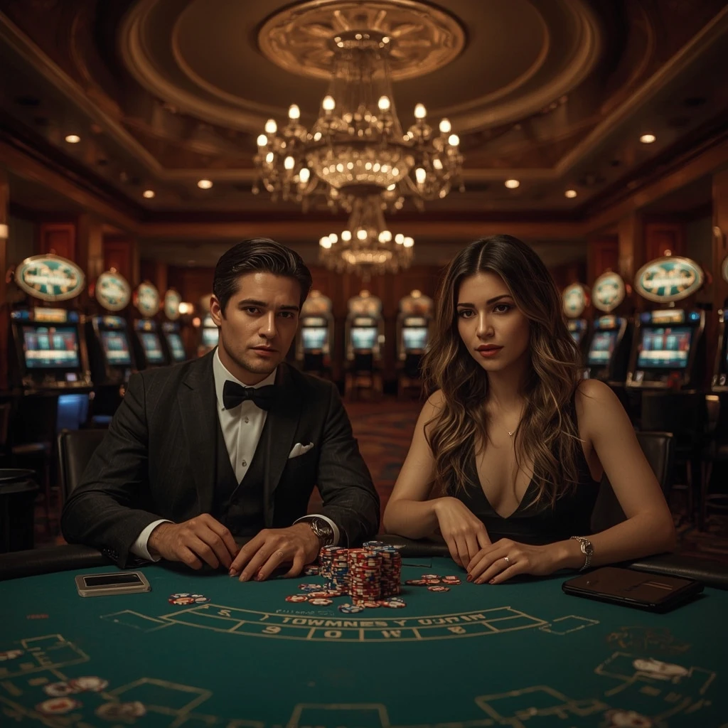 Dos jugadores de póker en Gambeta10 Casino